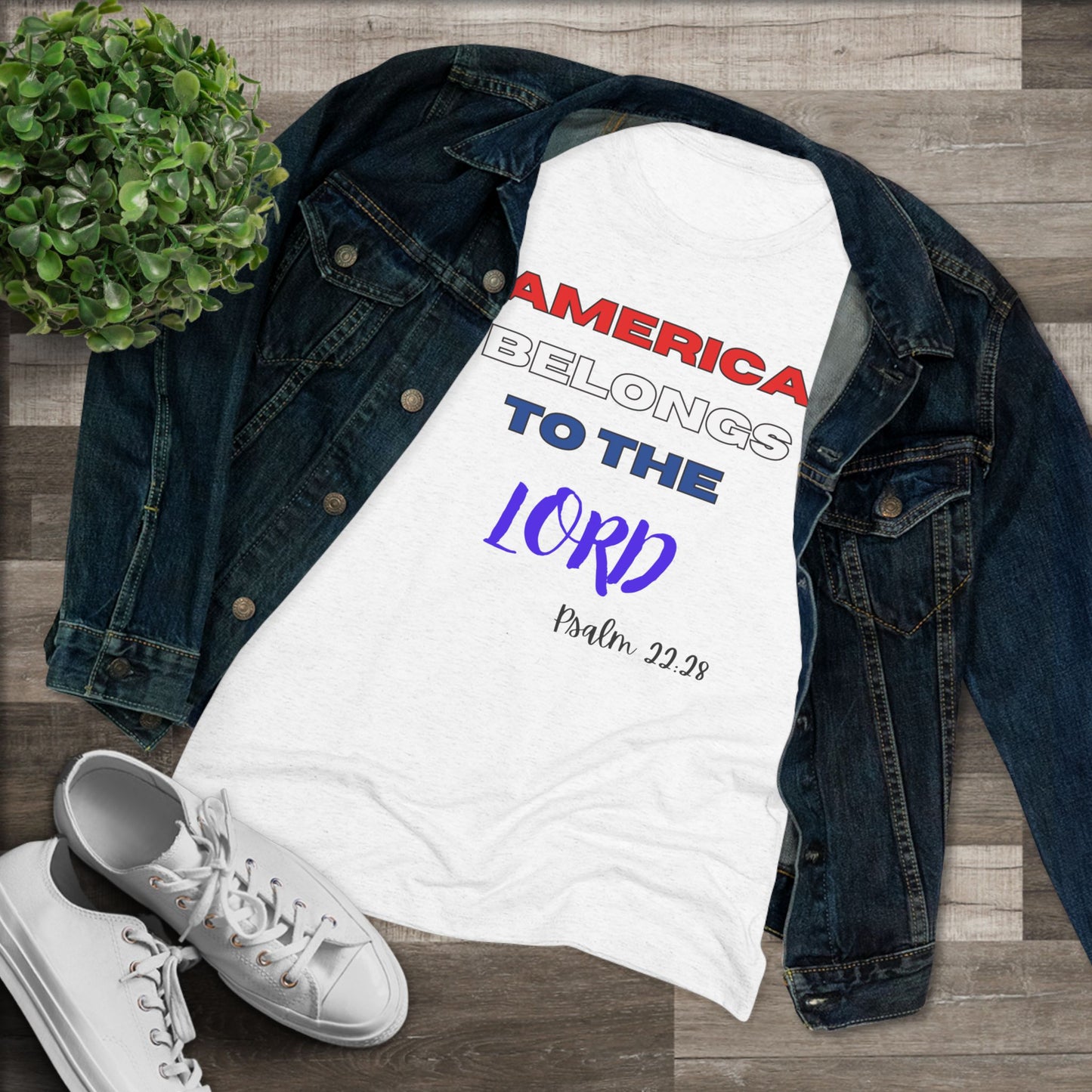 America - Women's Triblend Tee